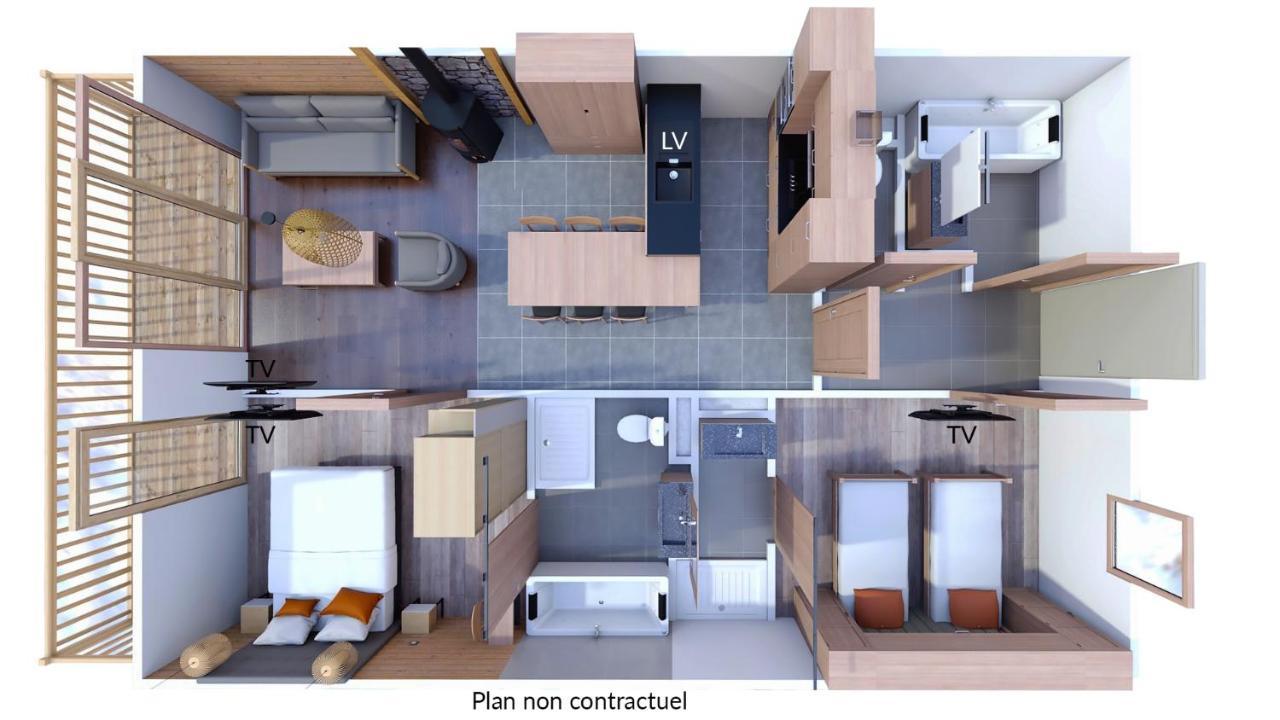Les Balcons Platinium Val Cenis Daire Lanslevillard Dış mekan fotoğraf